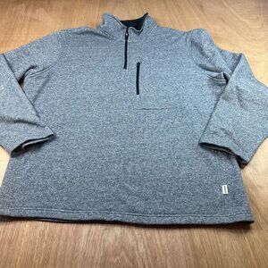 Magellan Outdoors Mens L Gray 1/4 Zip Pullover Fleece Lined Lightweight